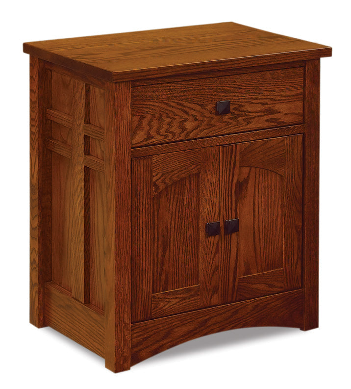 american made amish kascade one drawer two door nightstand