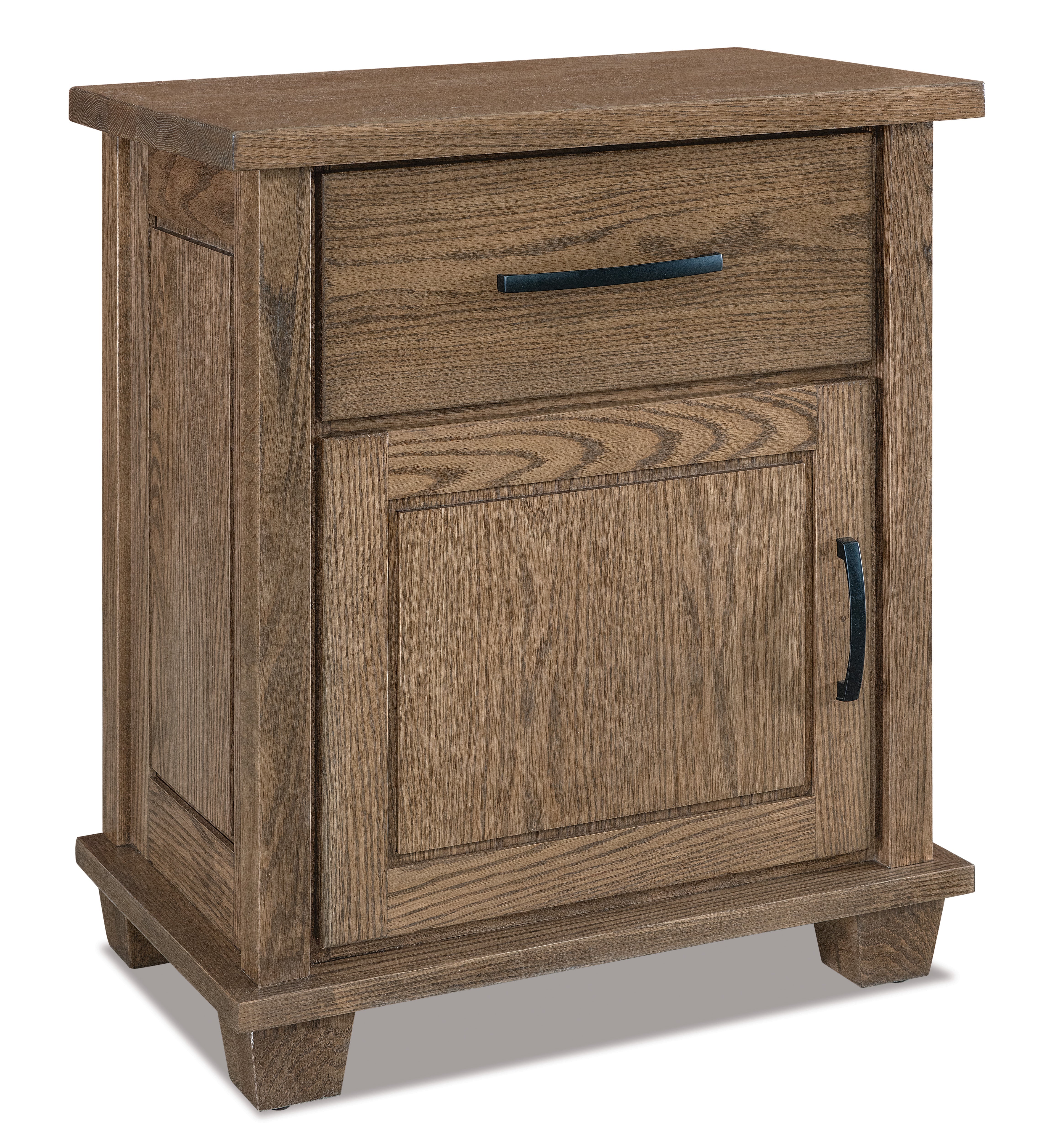 american made amish monarch one drawer one door nightstand