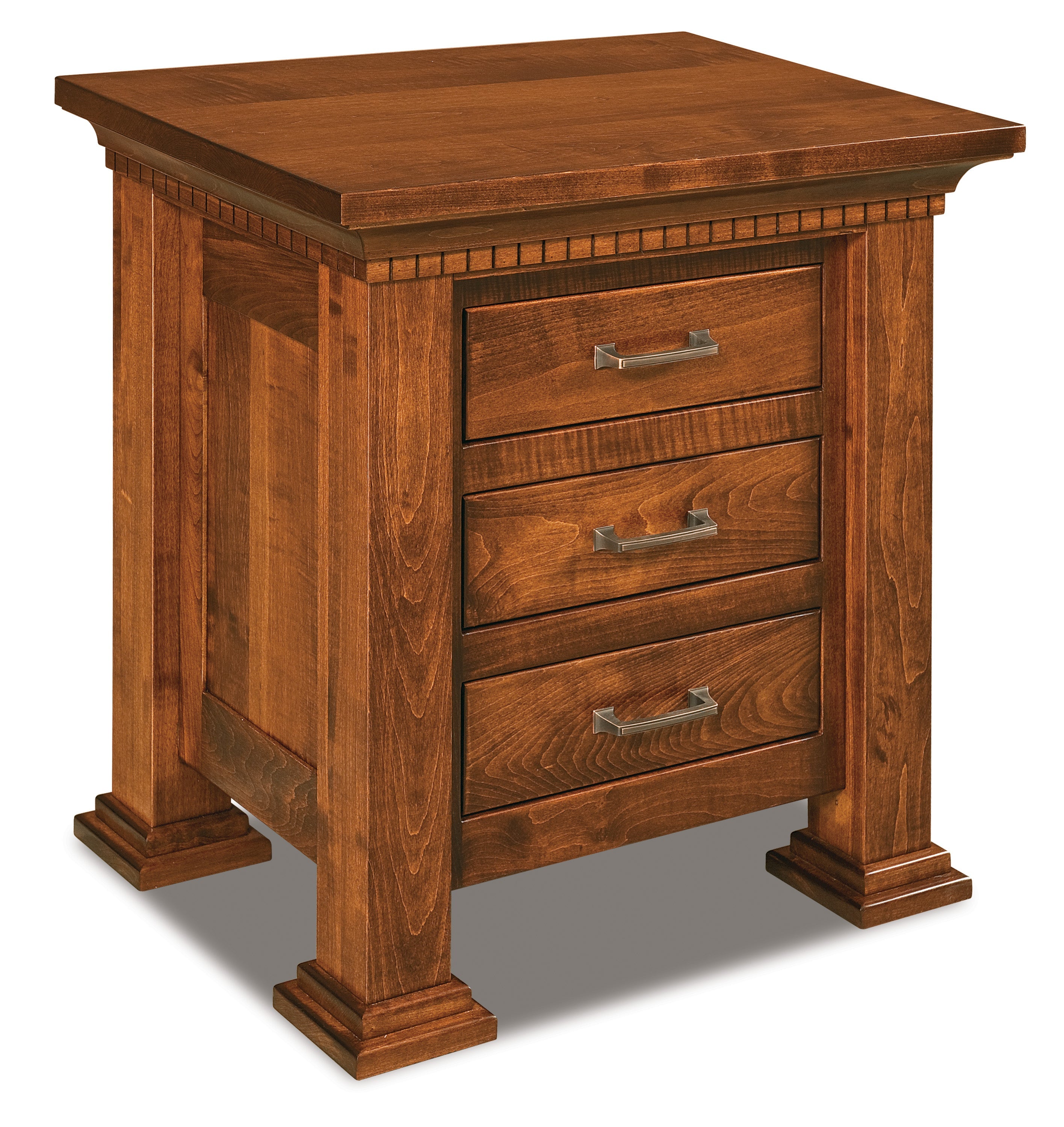 Amish Empire Three Drawer Nightstand