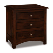 american made amish finland three drawer nightstand