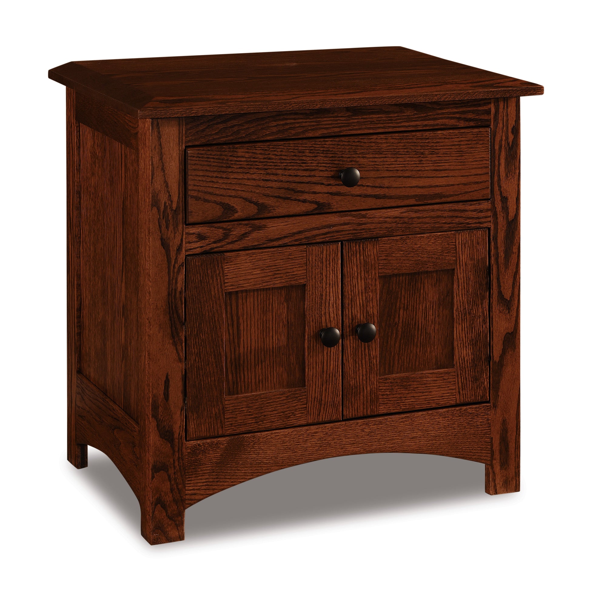 american made amish finland one drawer two door nightstand