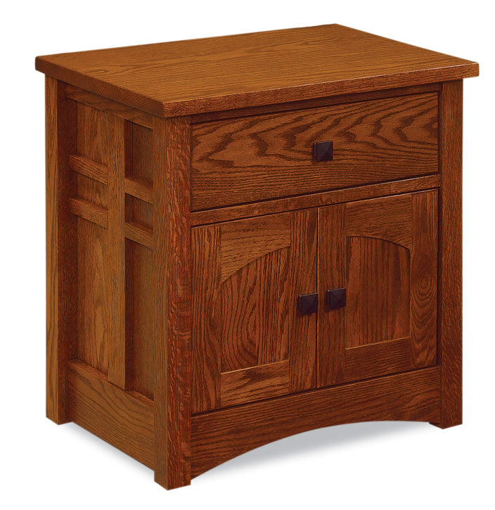 american made amish kascade one drawer two door nightstand