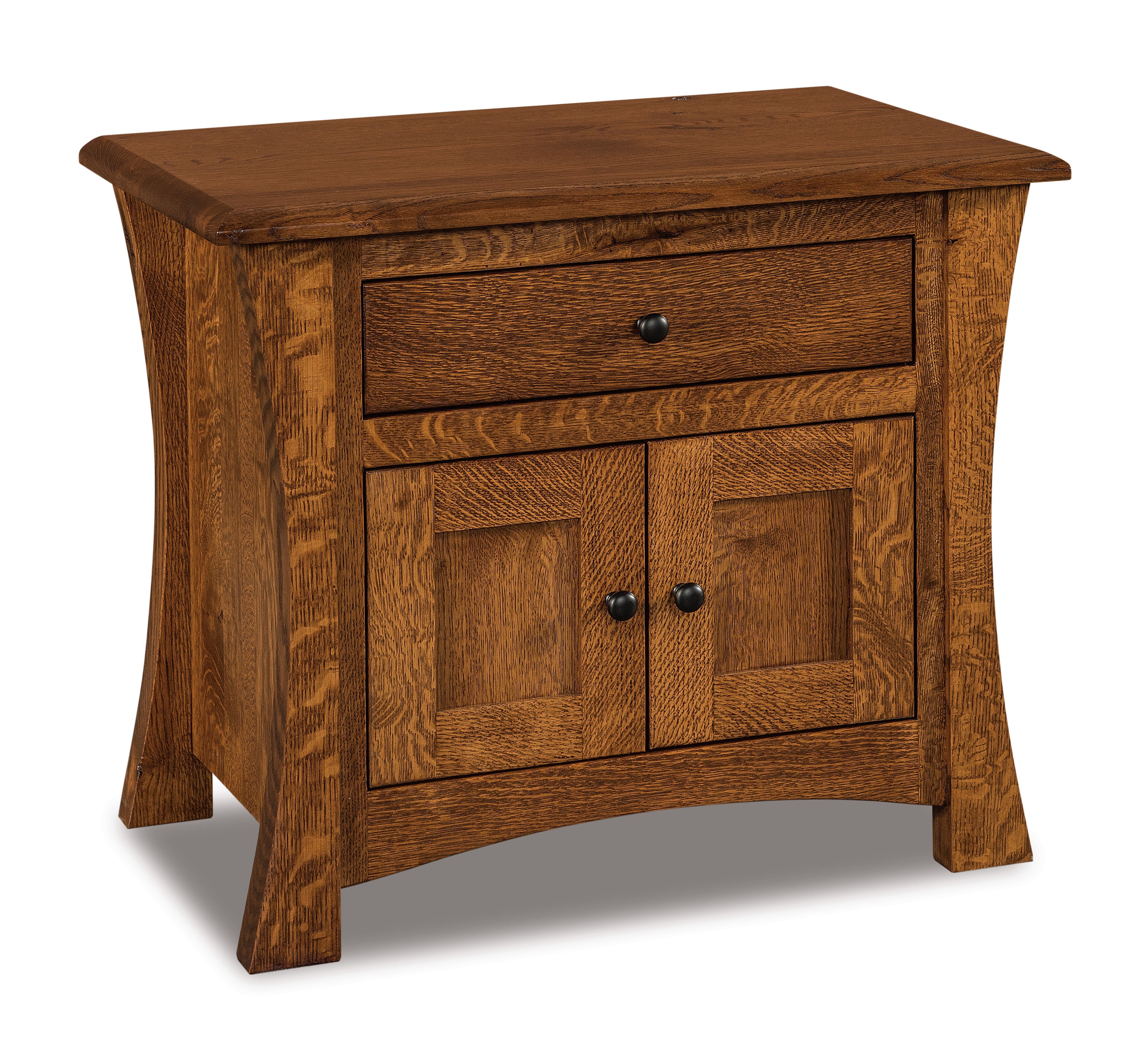 american made amish matison one drawer two door nightstand