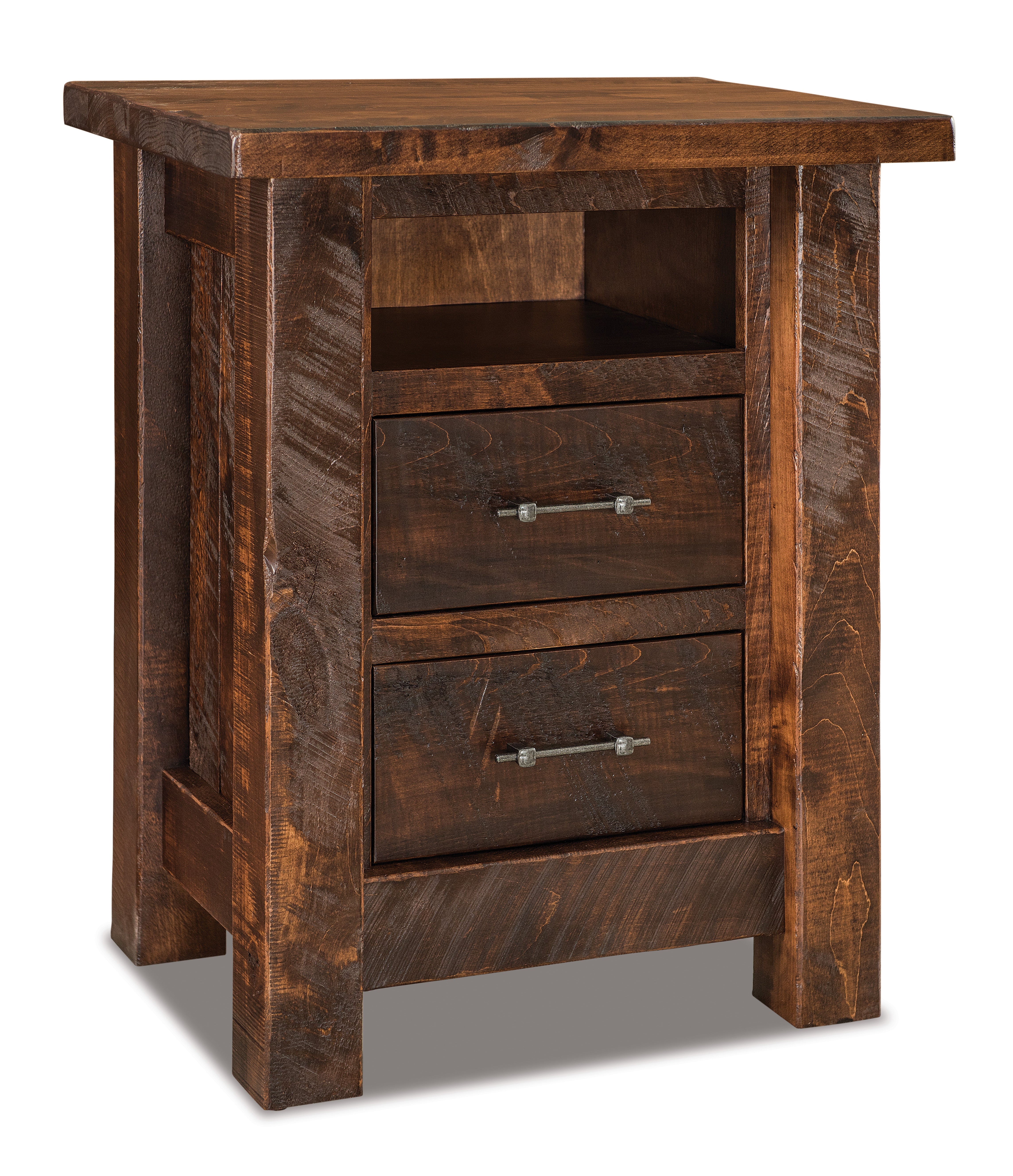 american made amish yellowstone two drawer nightstand