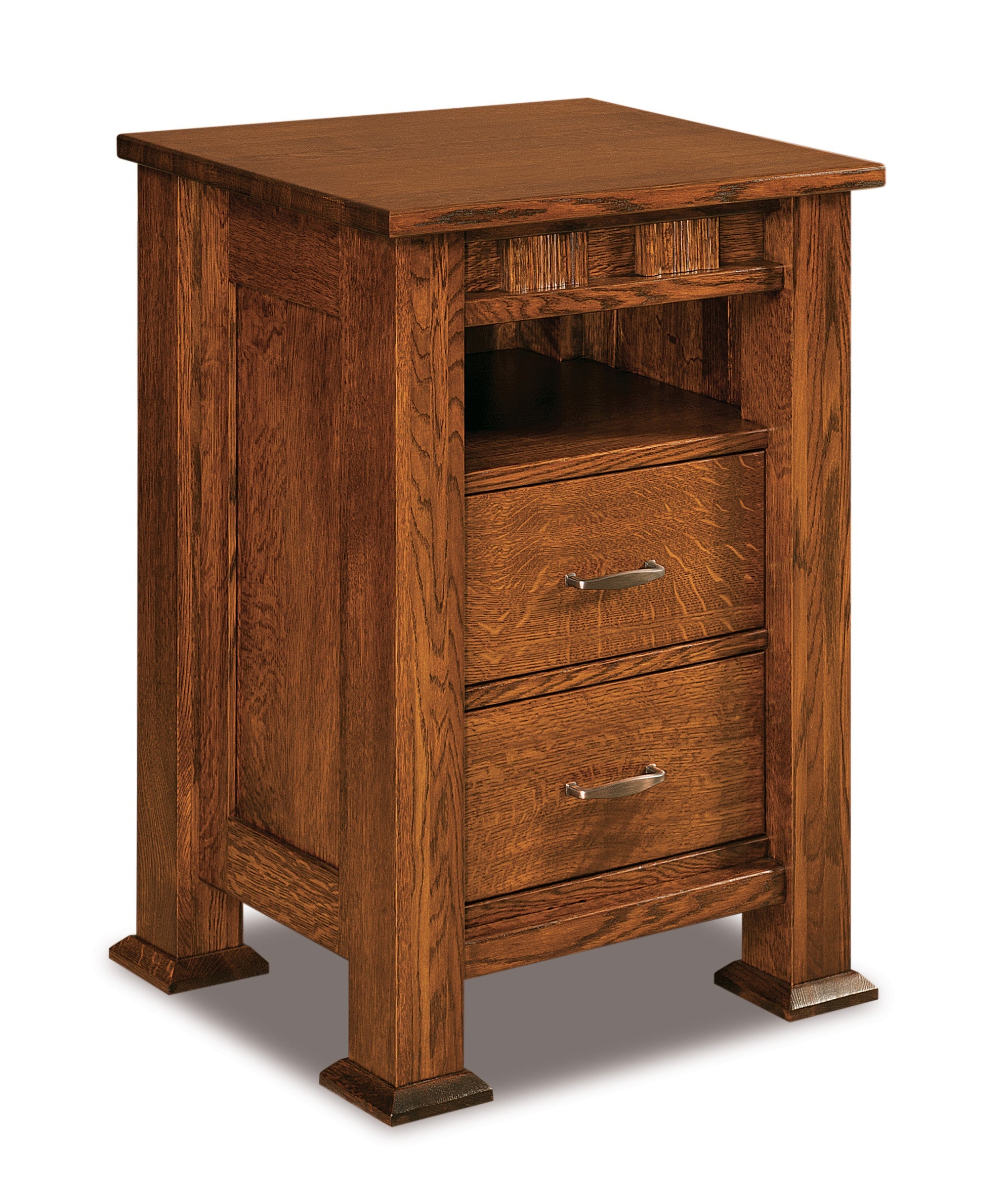 Amish Sequoyah Two Drawer Nightstand