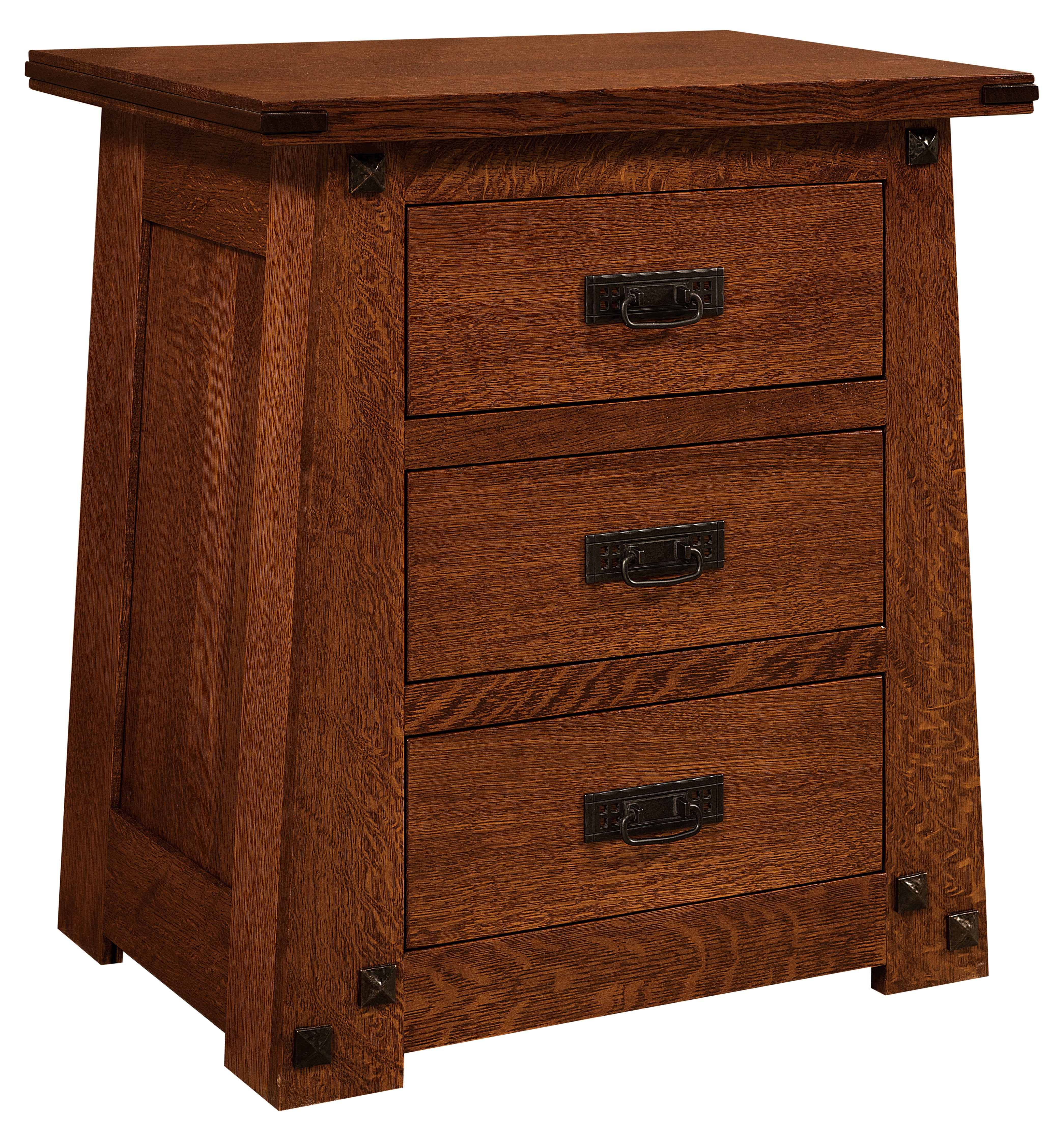 Amish Encada Three Drawer Nightstand