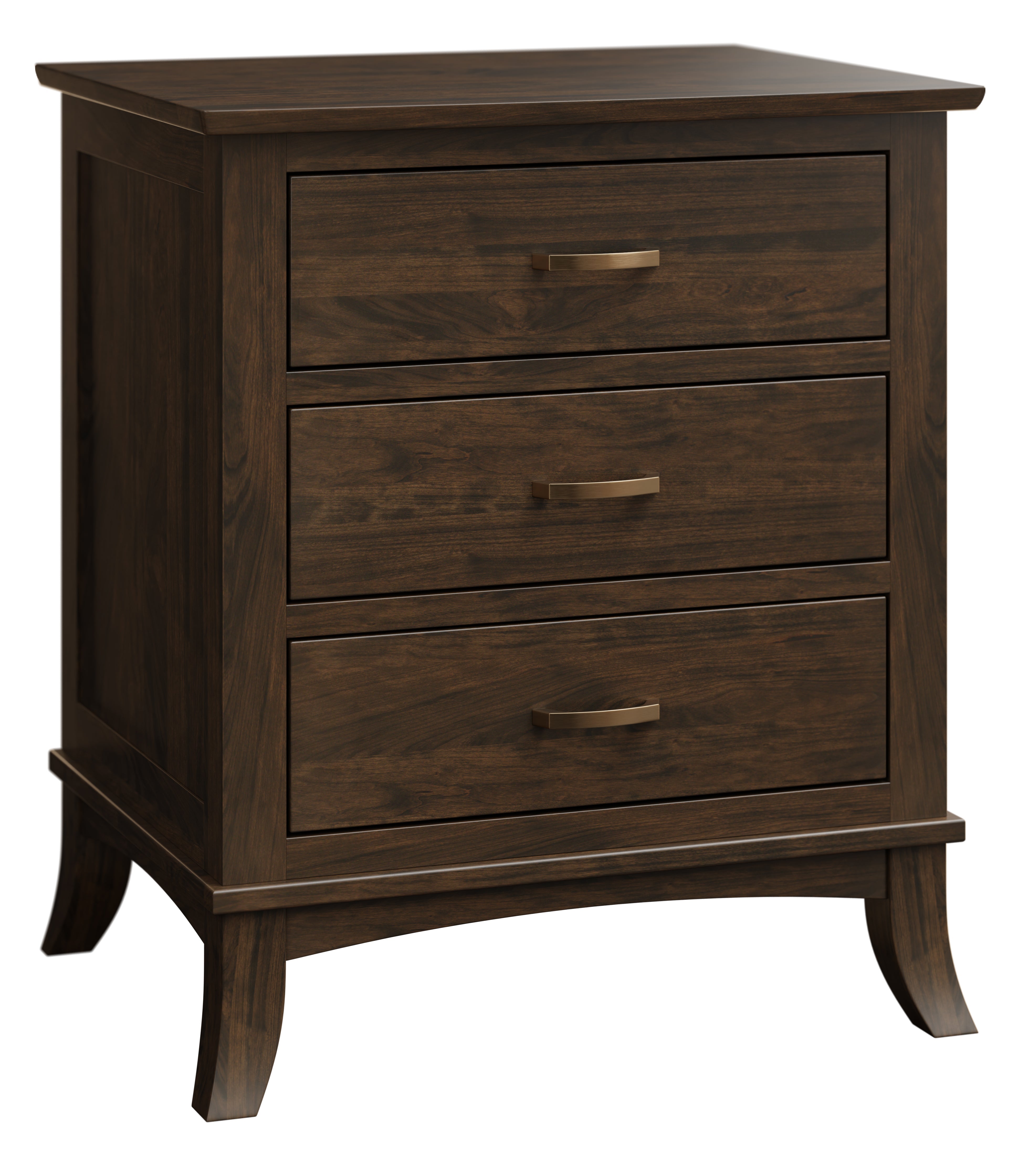 Amish Hampshire Three Drawer Nightstand