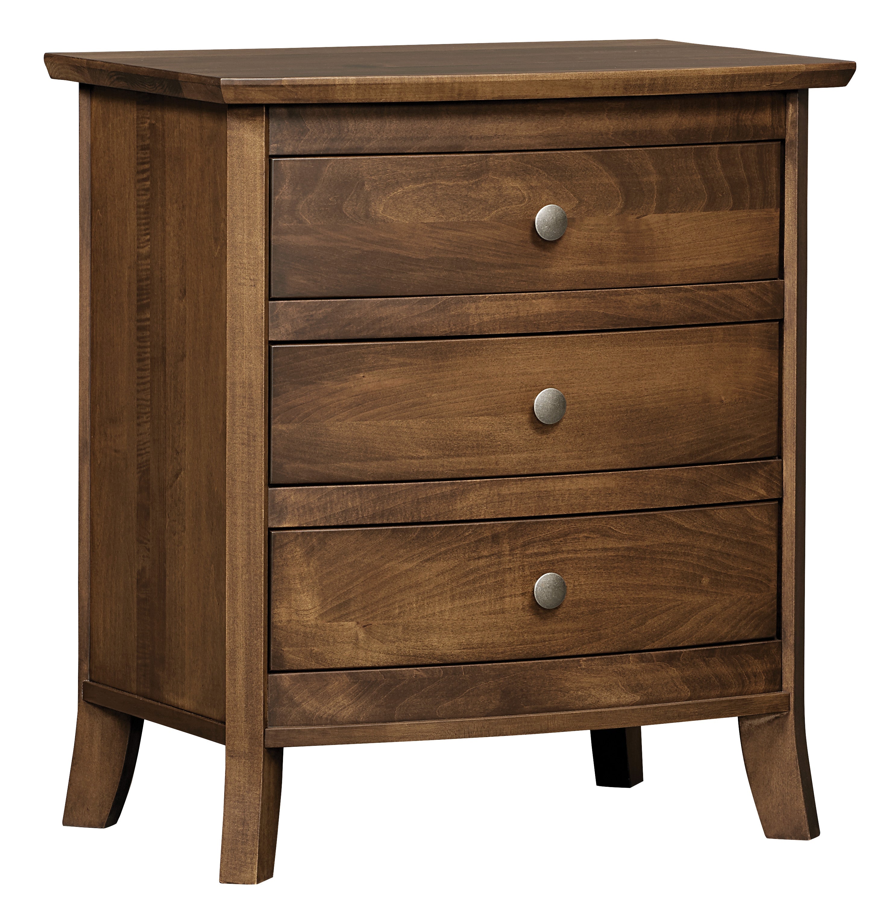 Amish Laurel Three Drawer Nightstand