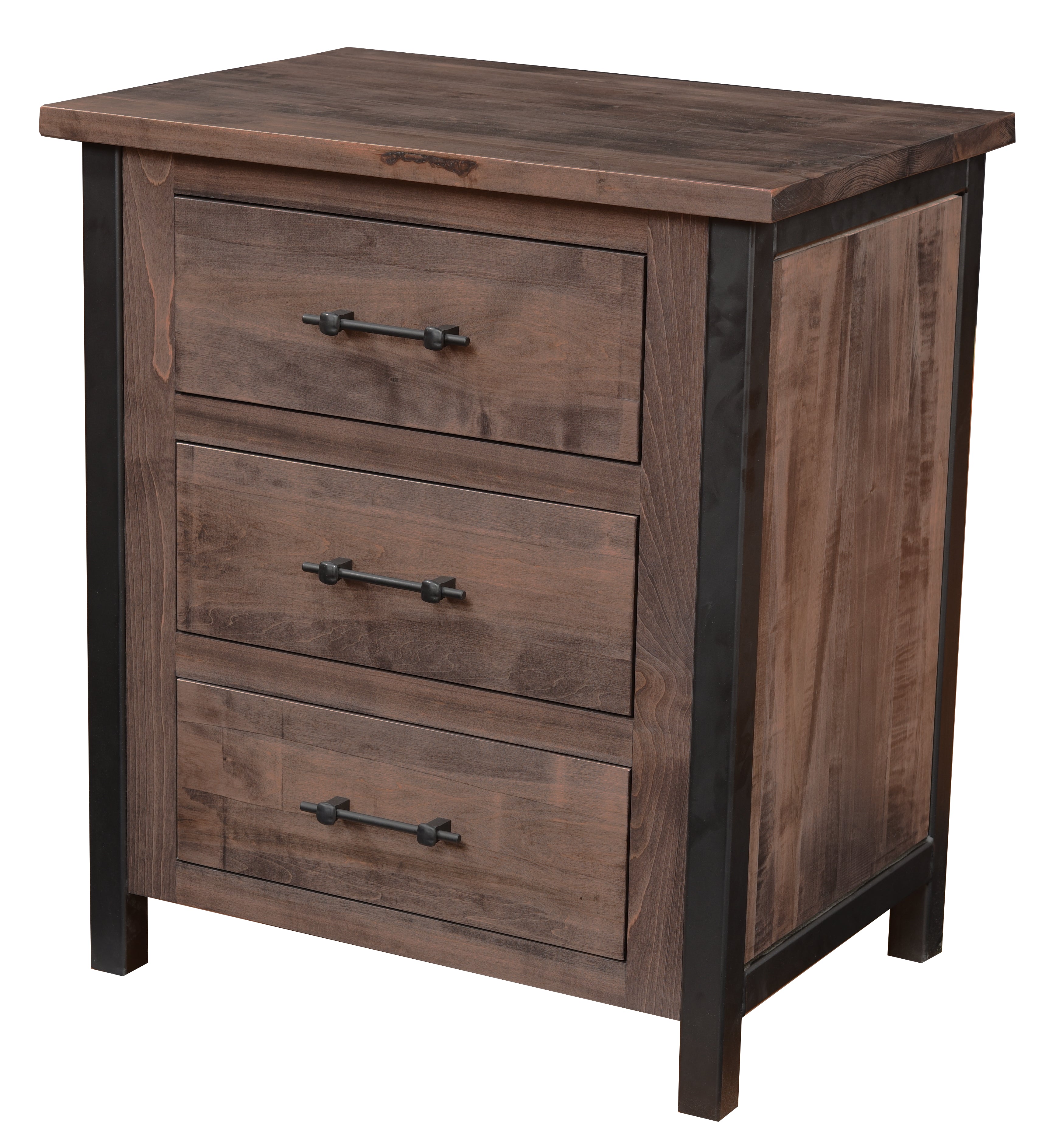 Amish Structura Three Drawer Nightstand