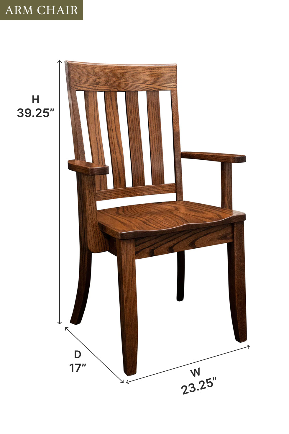 Amish Oakland Dining Chair - Thumbnail 2