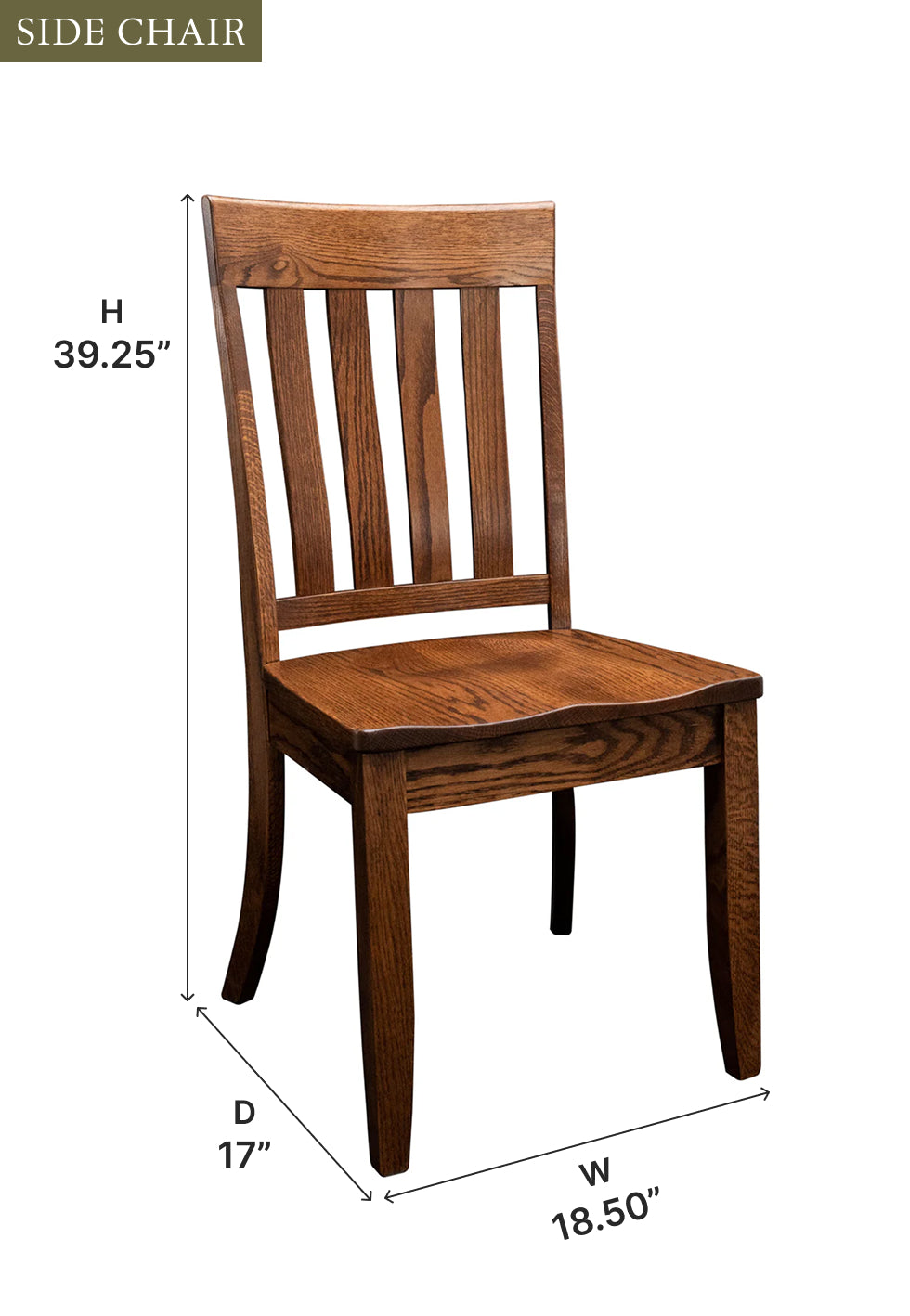 Amish Oakland Dining Chair - Thumbnail 5