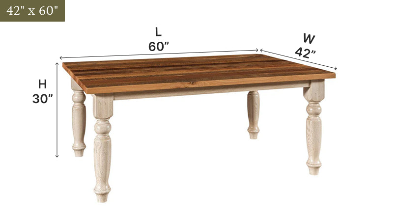 Amish Old Traditions Barnwood Leg Table - Thumbnail 3