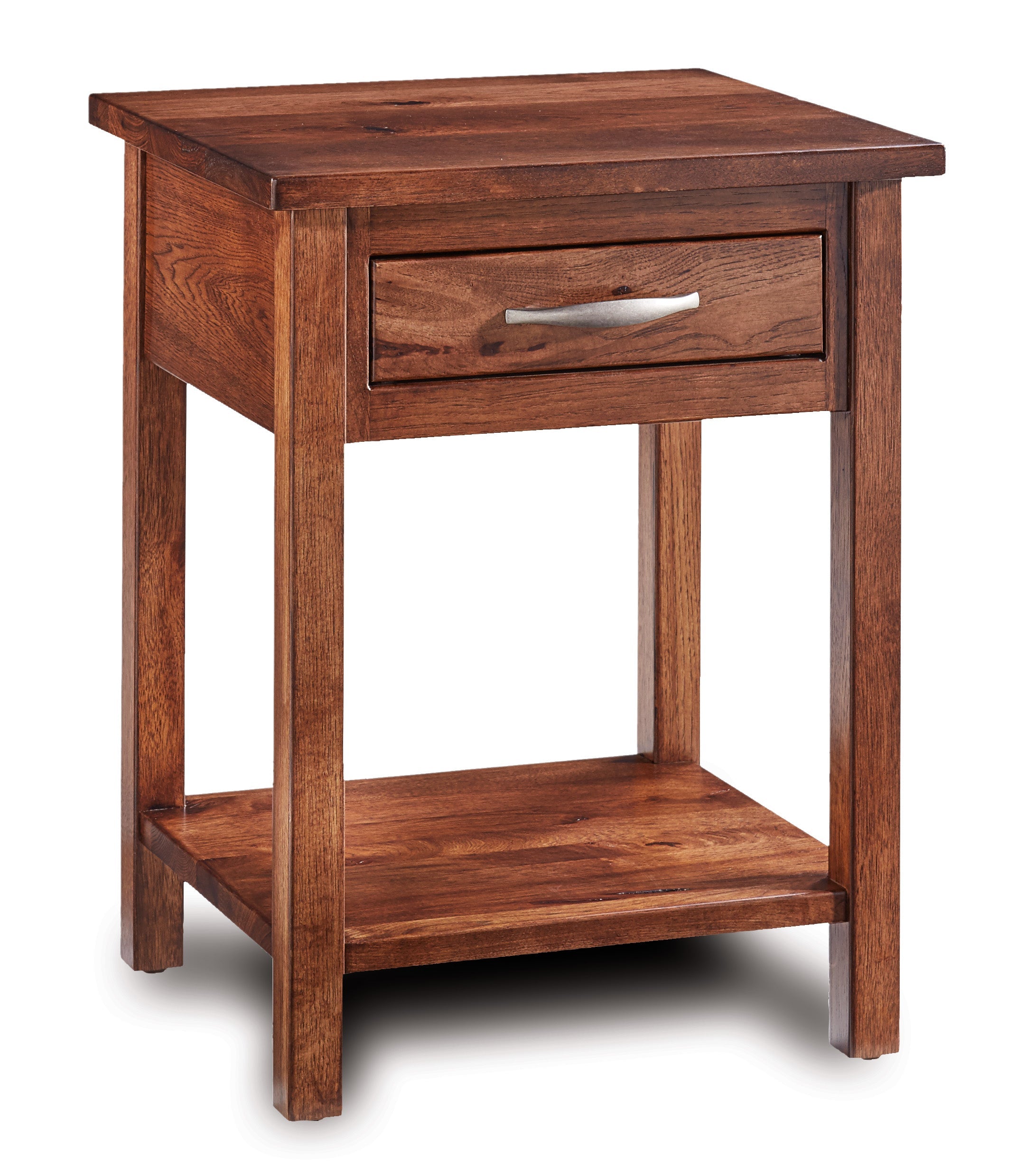 american made amish denver one drawer nightstand with open bottom