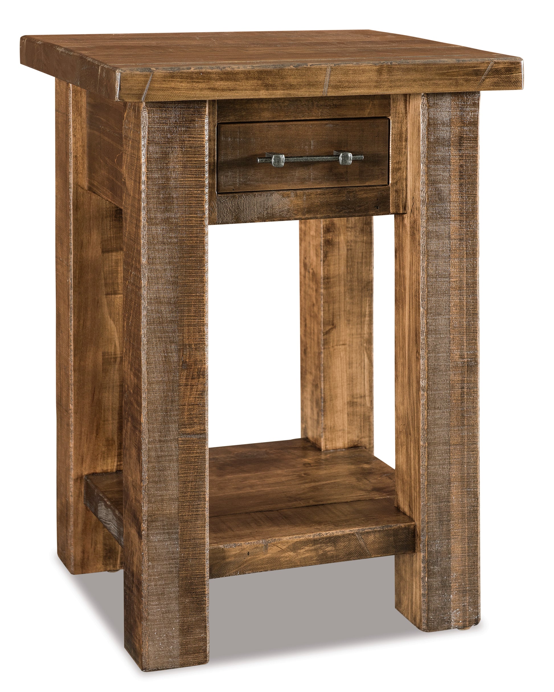 american made amish yellowstone one drawer open bottom nightstand