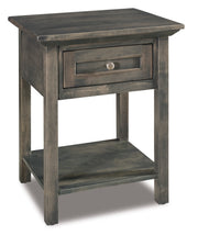 american made amish lincoln one drawer open bottom nightstand