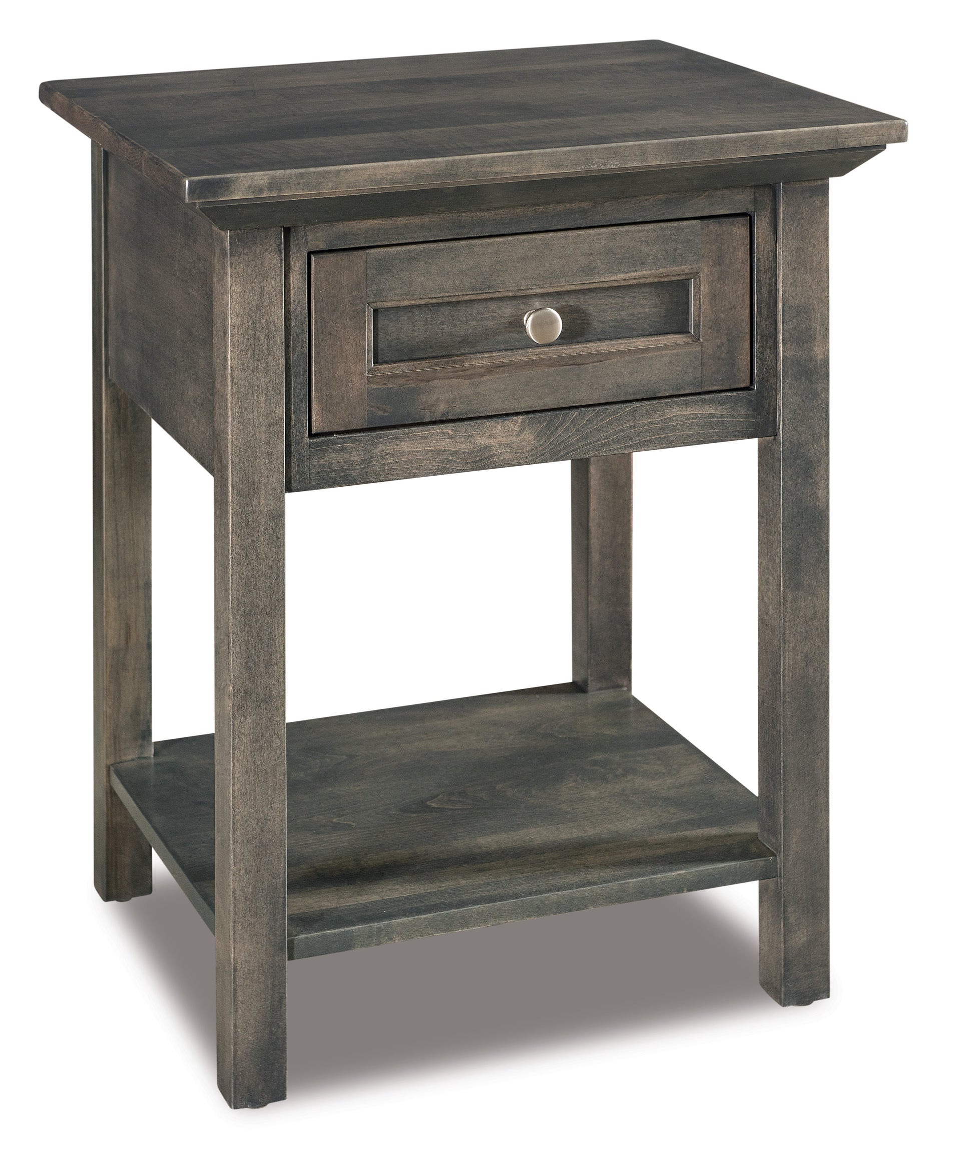 american made amish lincoln one drawer open bottom nightstand