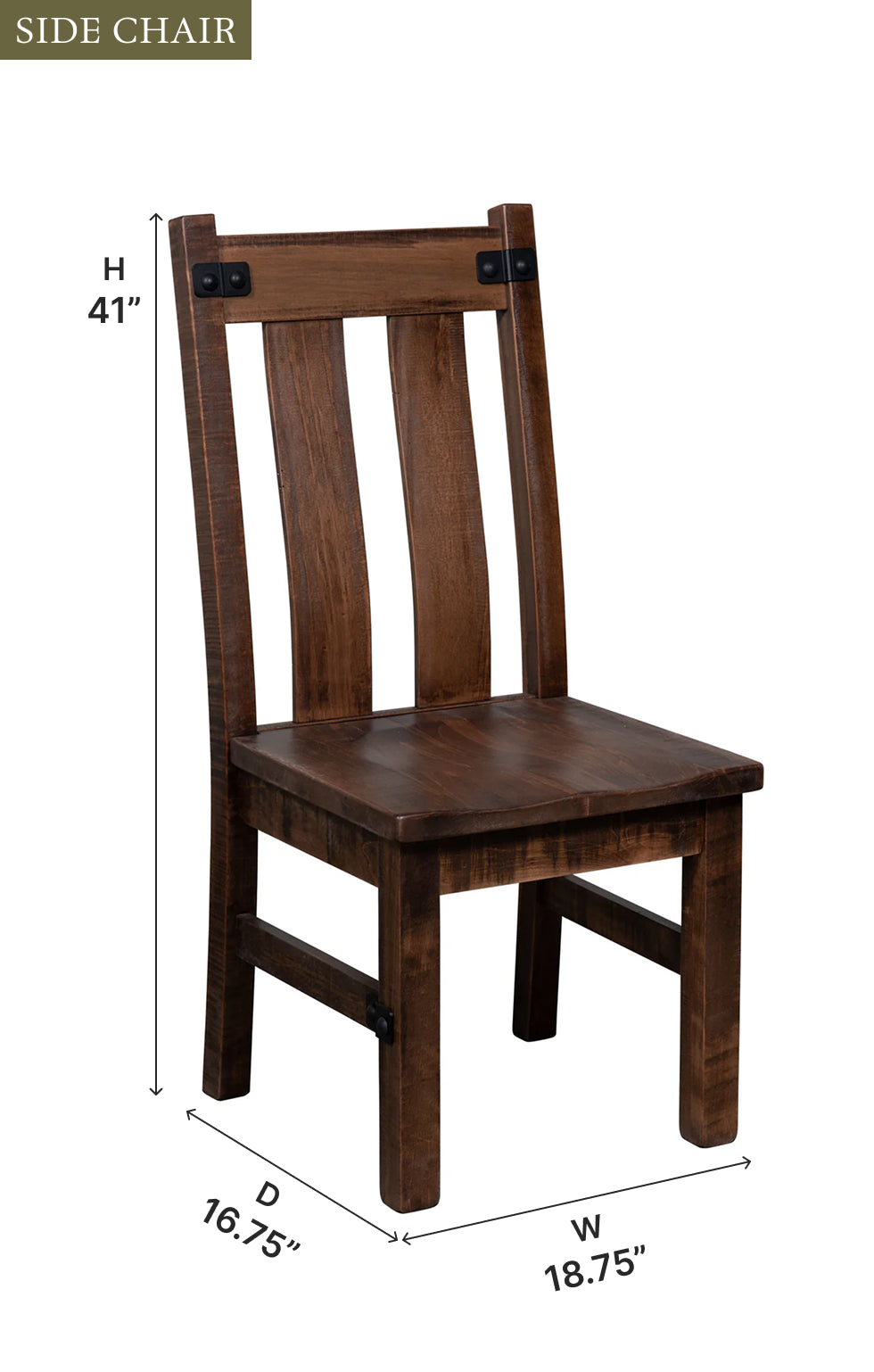 Amish Orewood Dining Chair - Thumbnail 4