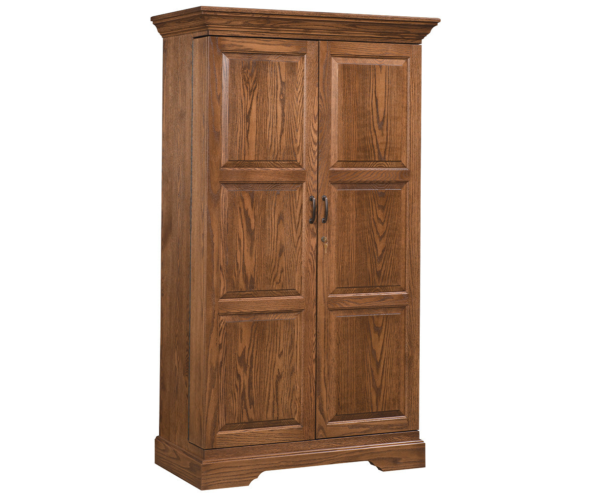 amish pantry in oak