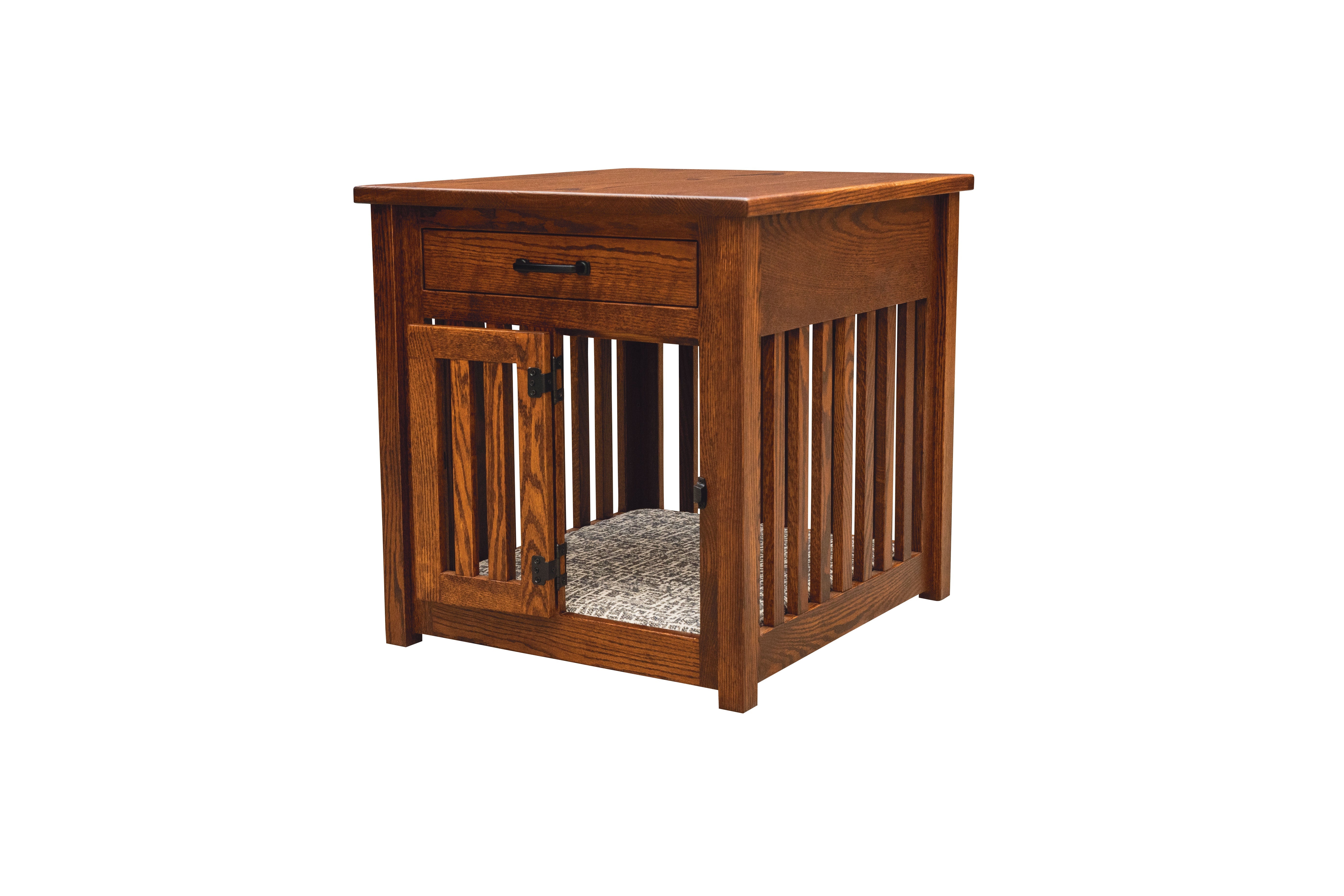 american made amish macy end table with pet hideaway