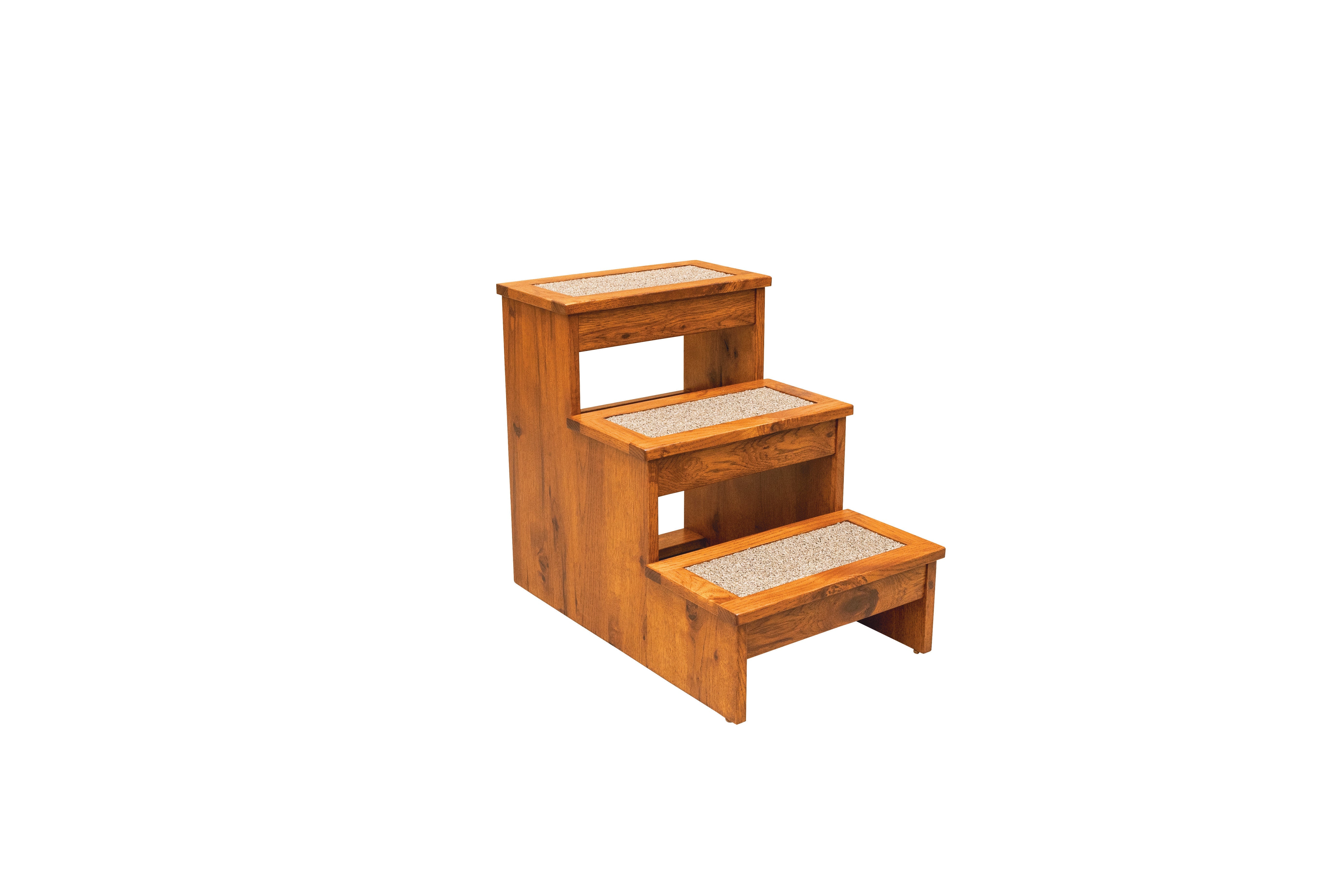 american made amish pet three step stairs