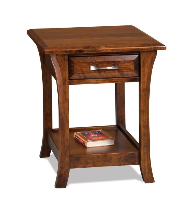 Amish Ensenada Open End Table with Drawer