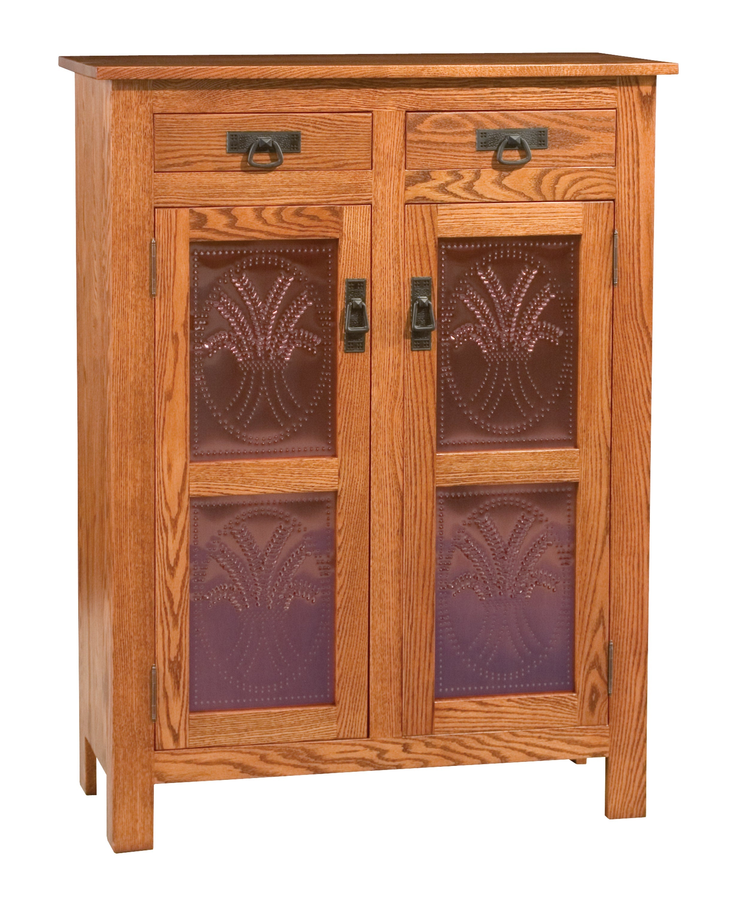 american made amish pie safe copper  doors