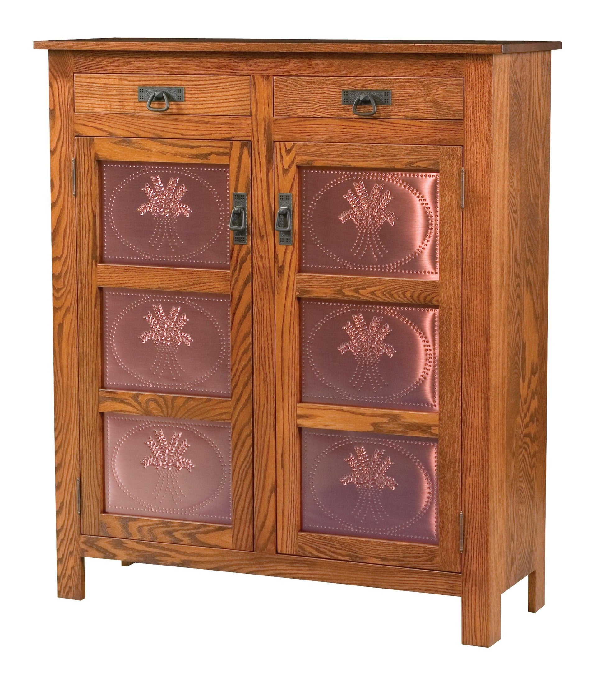 american made amish pie safe copper doors