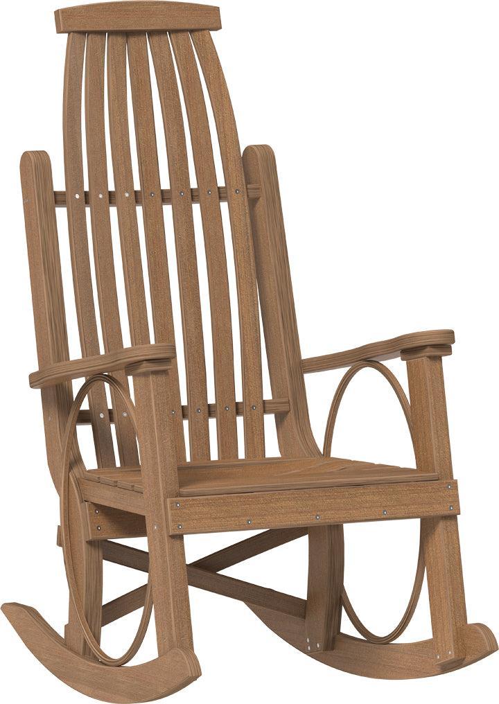 american made amish poly wood grandpas rocker antique mahogany
