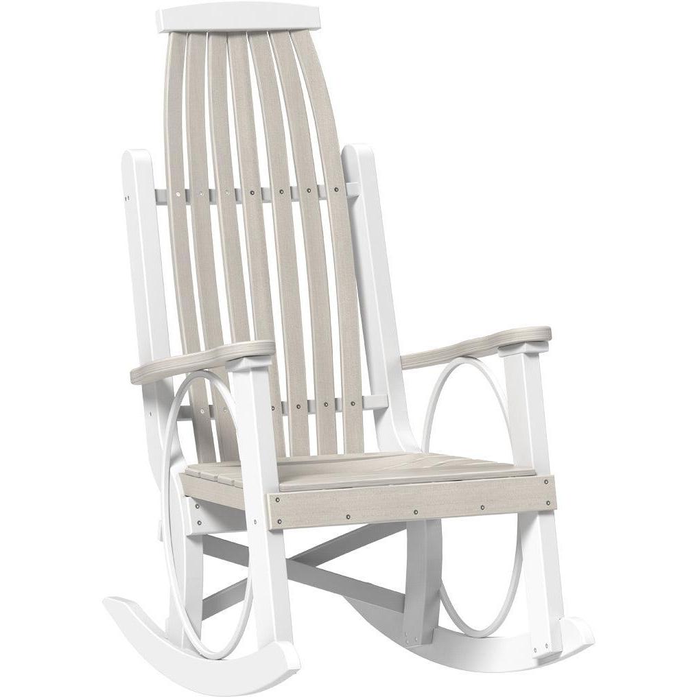 american made amish poly wood grandpas rocker birch and white