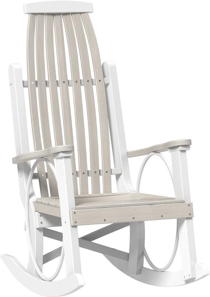 american made amish poly wood grandpas rocker birch and white