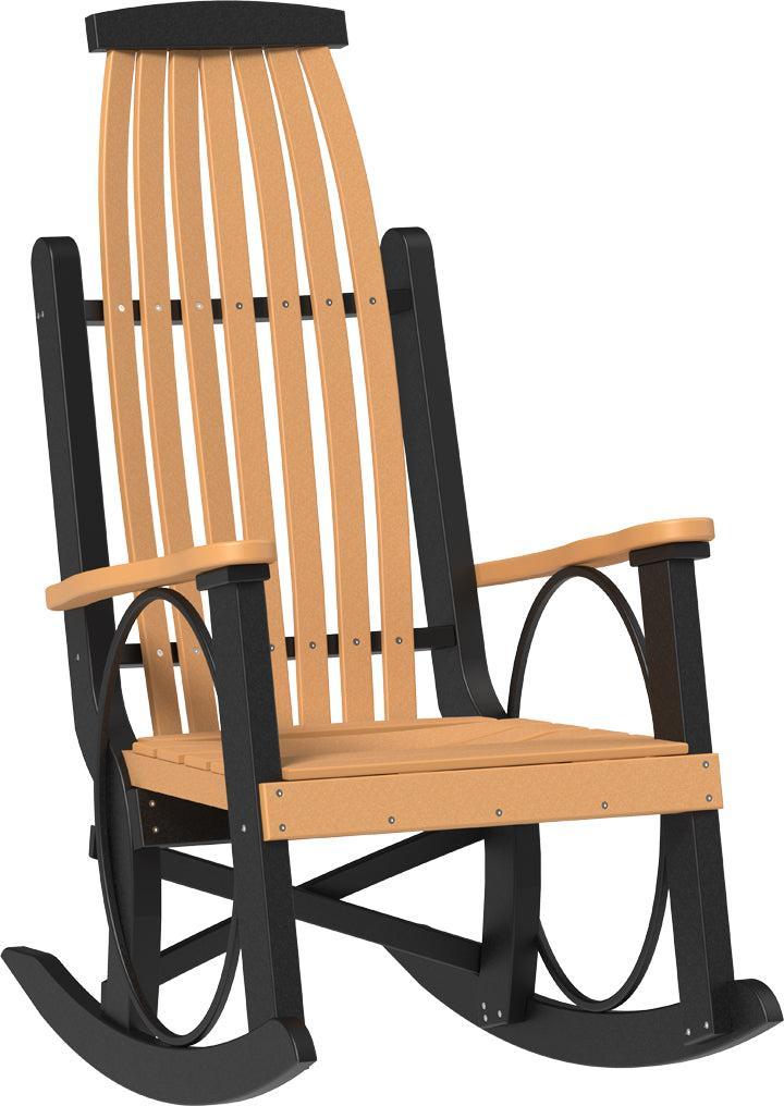american made amish poly wood grandpas rocker cedar and black