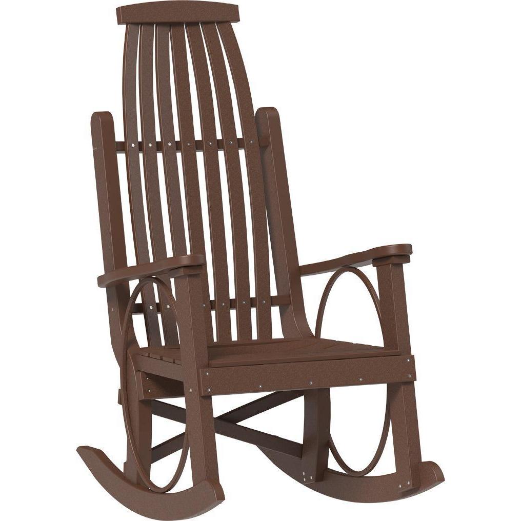 american made amish poly wood grandpas rocker chestnut brown