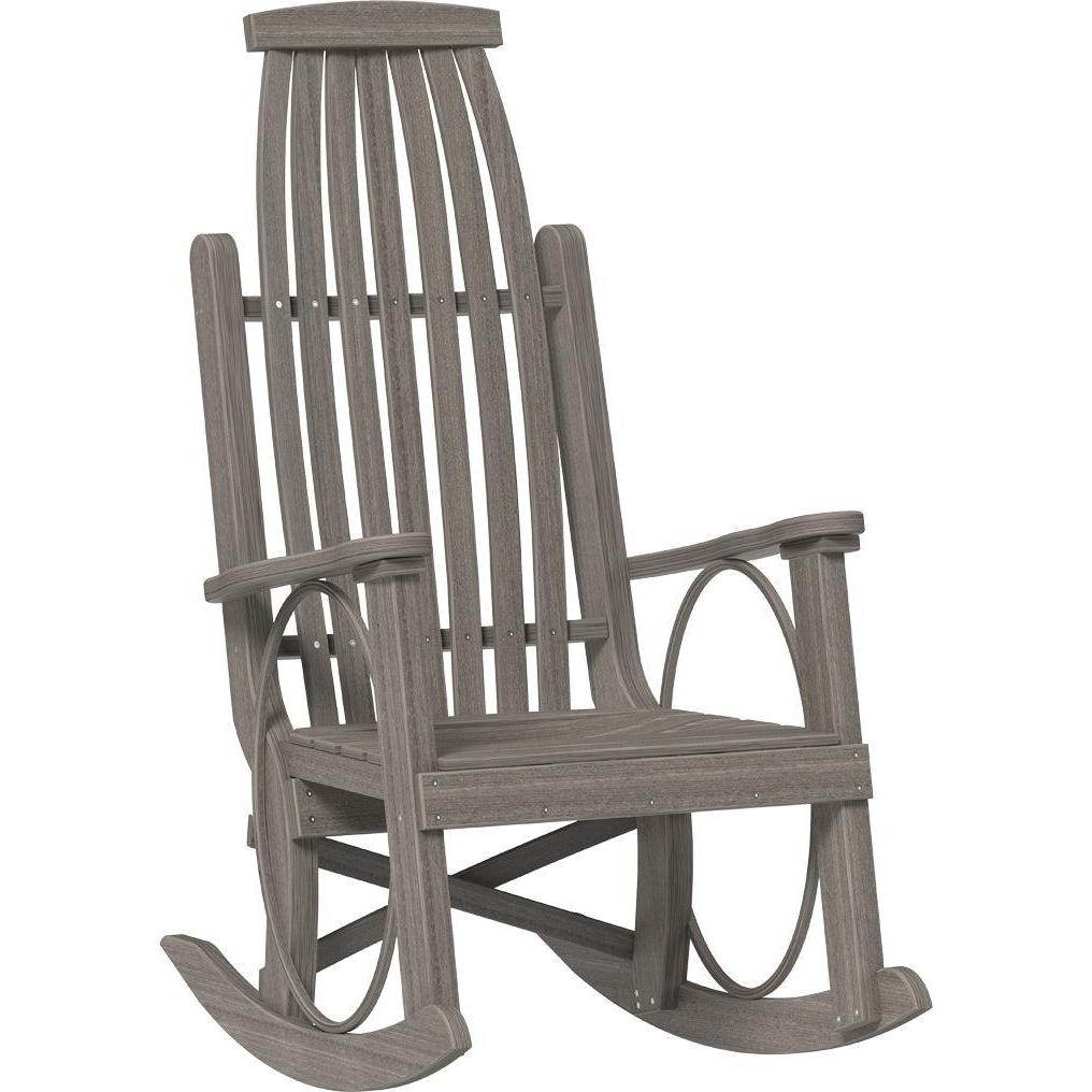 american made amish poly wood grandpas rocker coastal gray