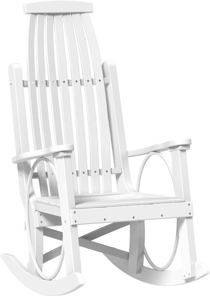 american made amish poly wood grandpas rocker white
