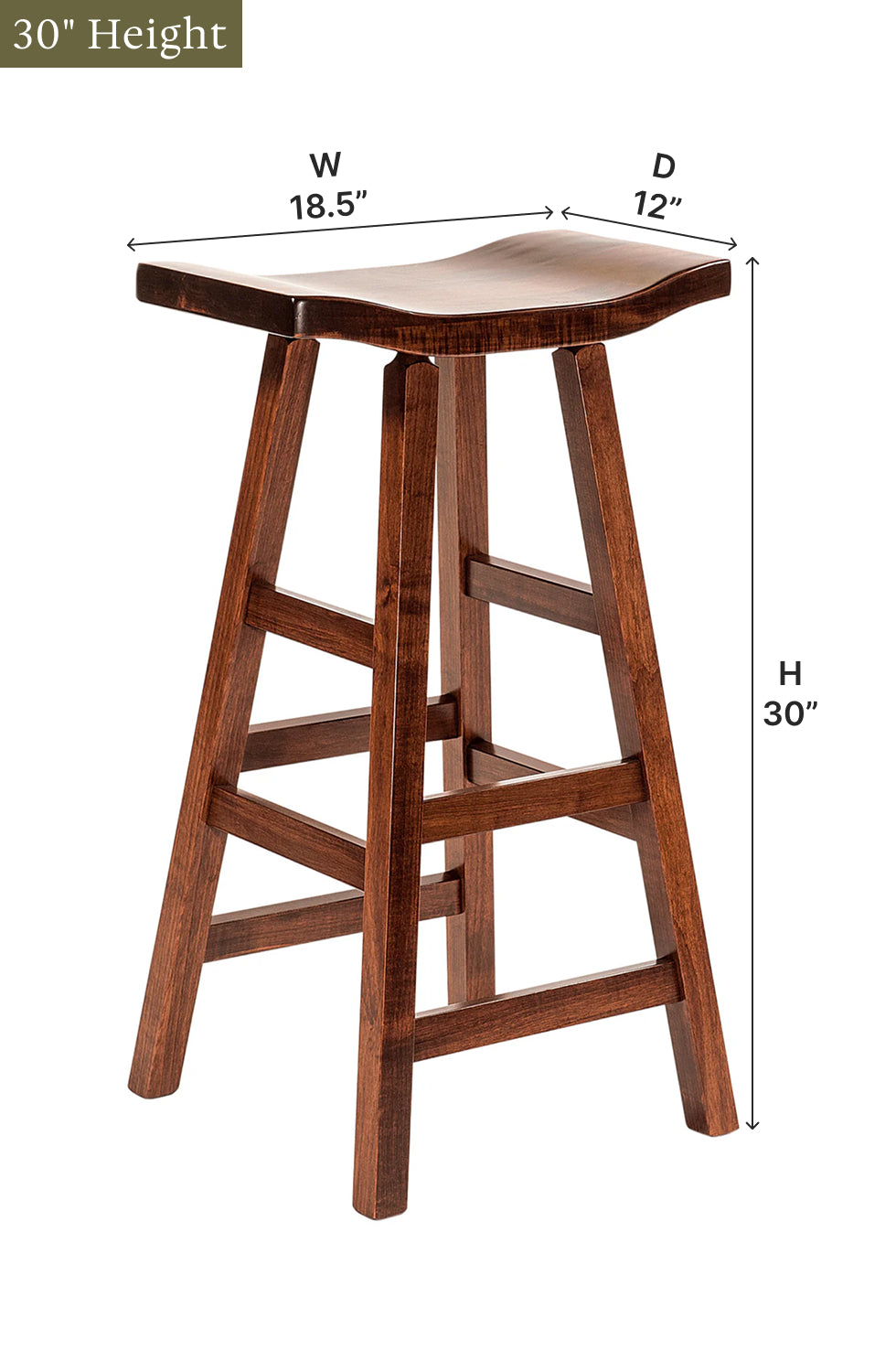 Amish Portage Stationary Bar Stool