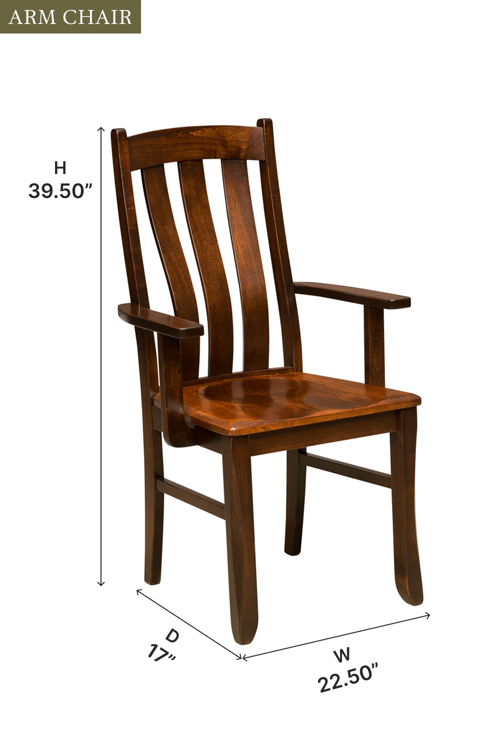 Amish Preston Dining Chair - Thumbnail 3