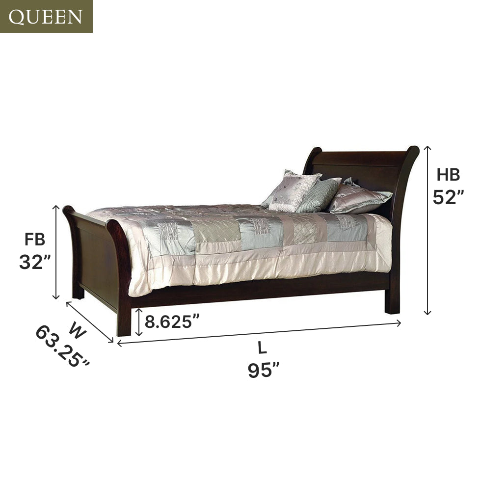 Amish Riverview Mission Sleigh Bed