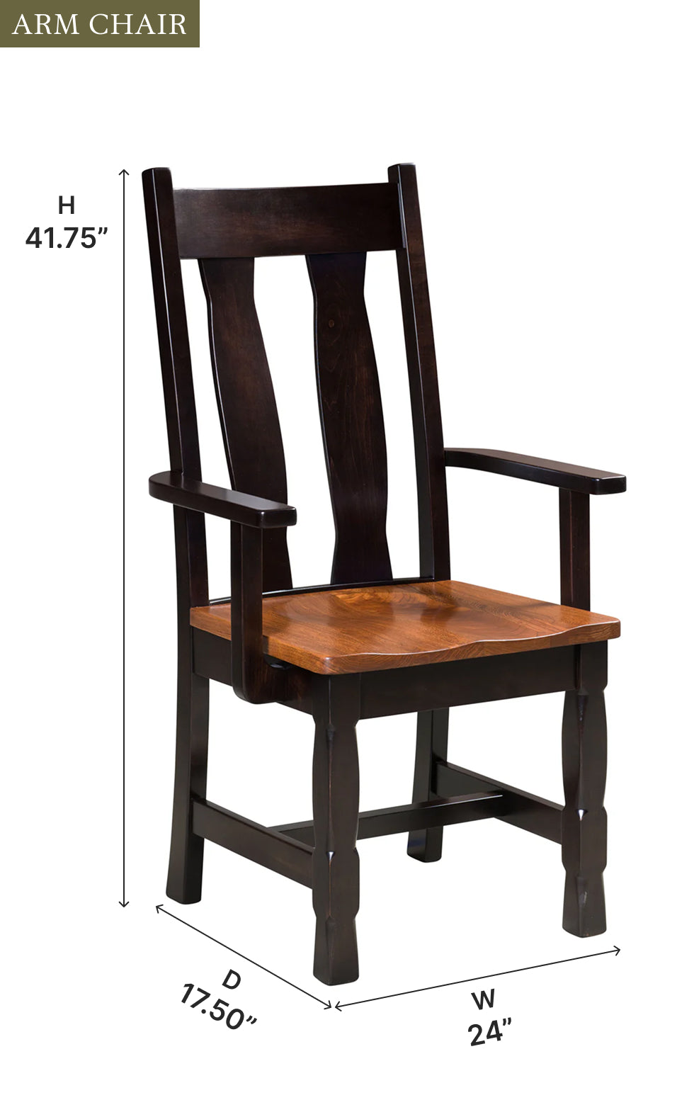 Amish Rock Island Dining Chair - Thumbnail 3