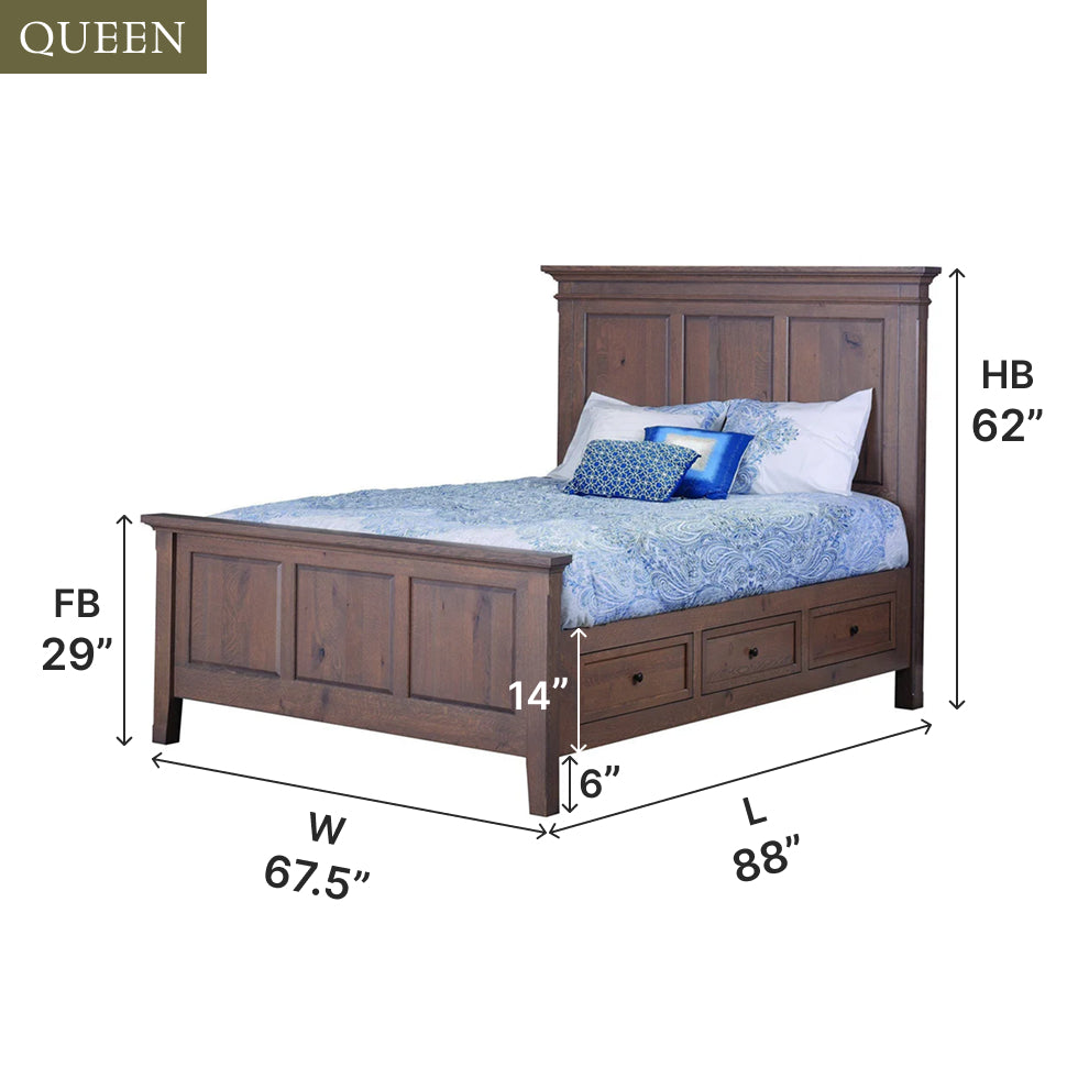 Amish Rockport Storage Bed - Thumbnail 4