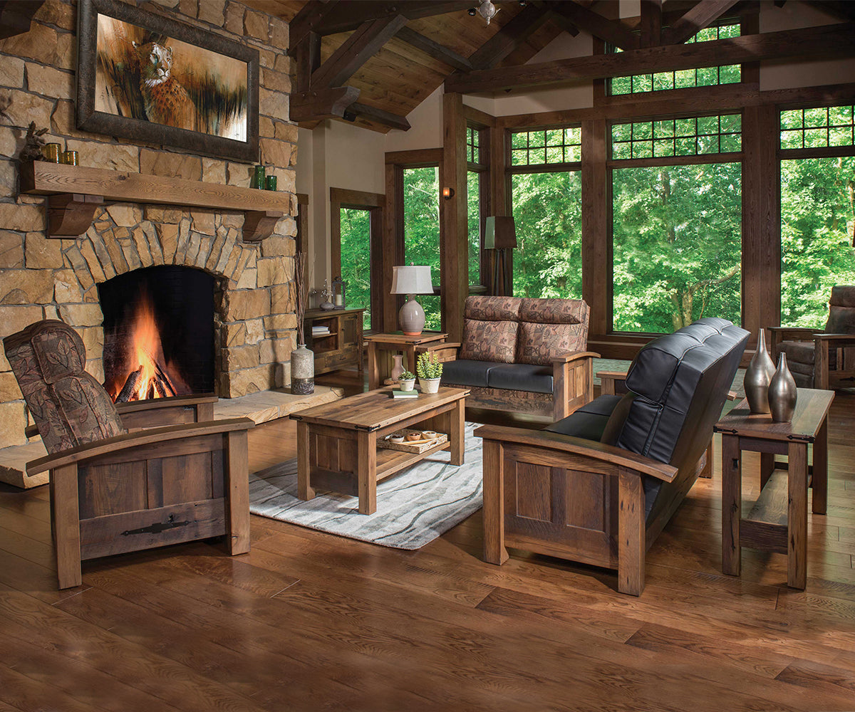 Amish 1030 Series Kimbolton Recliner Sofa