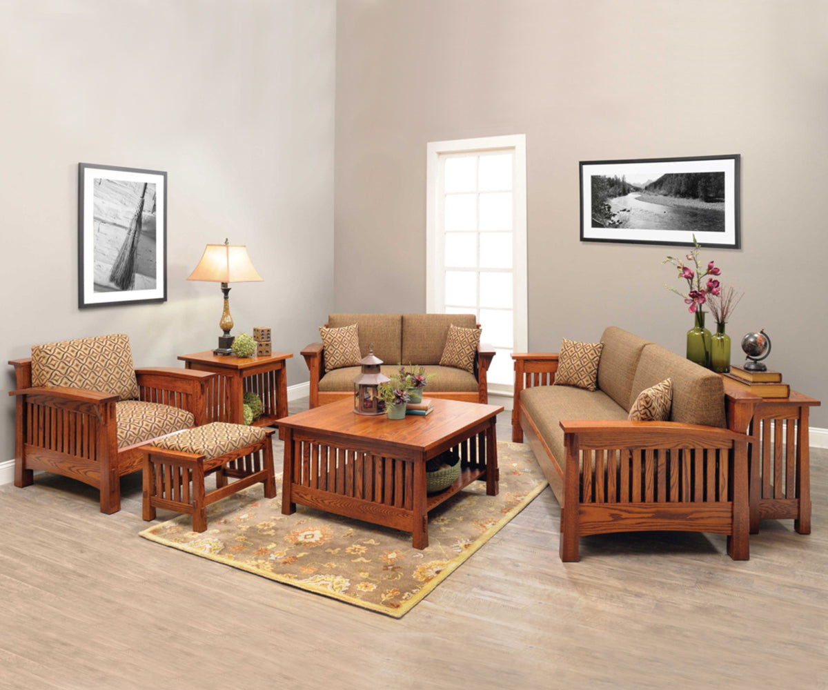 Amish 4575 Series Country Mission Stationary A Sofa