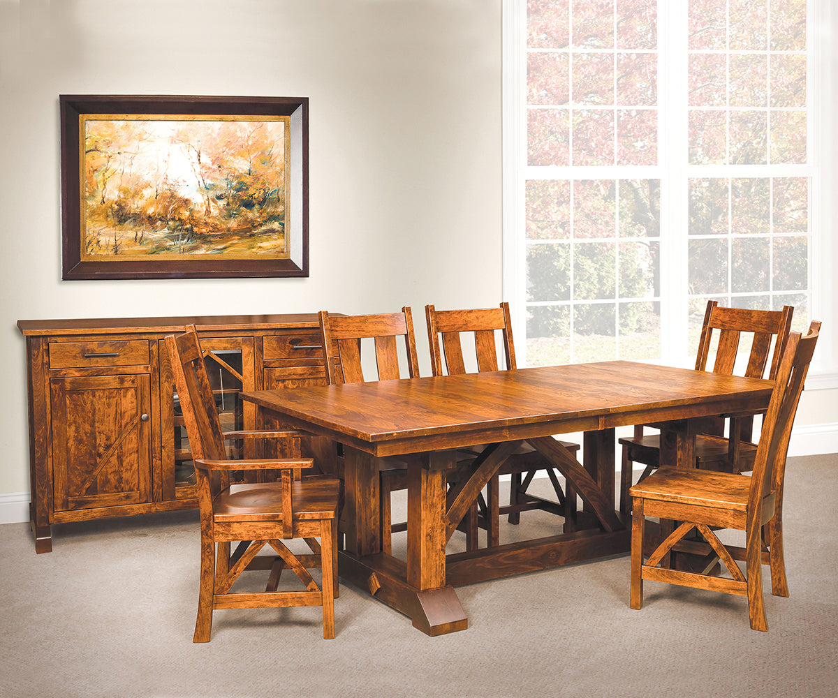 Amish Bostonian Trestle Table