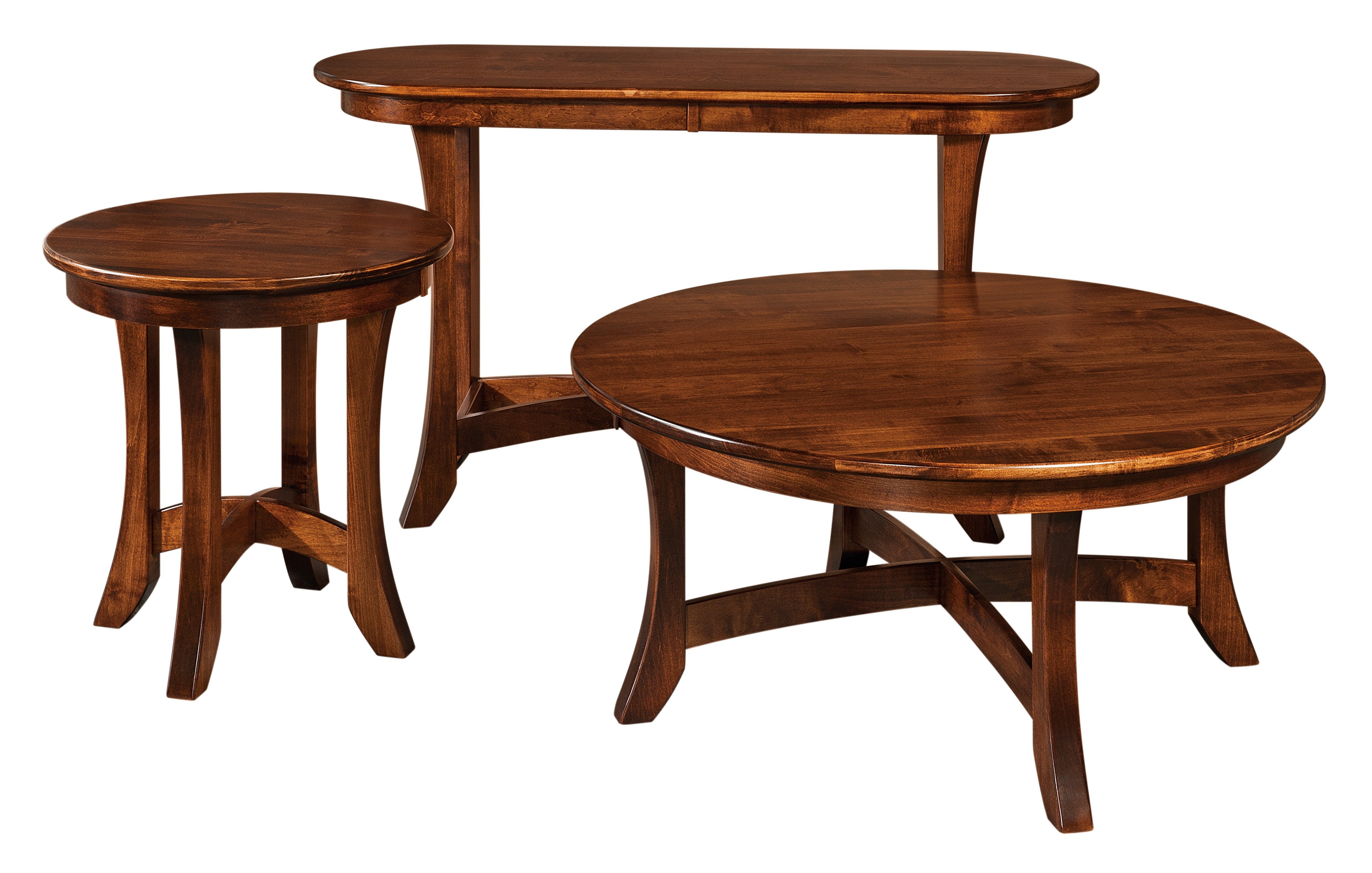 american made amish corona end table sofa table and coffee table options