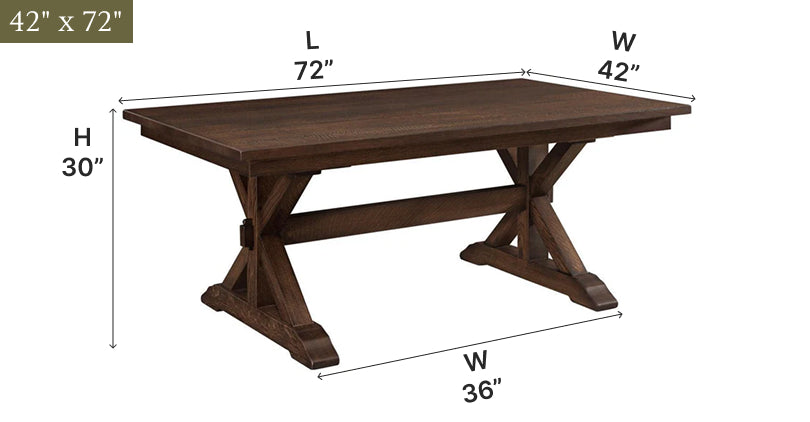 The Amish House Sawyer Trestle Dining Table - Thumbnail 3