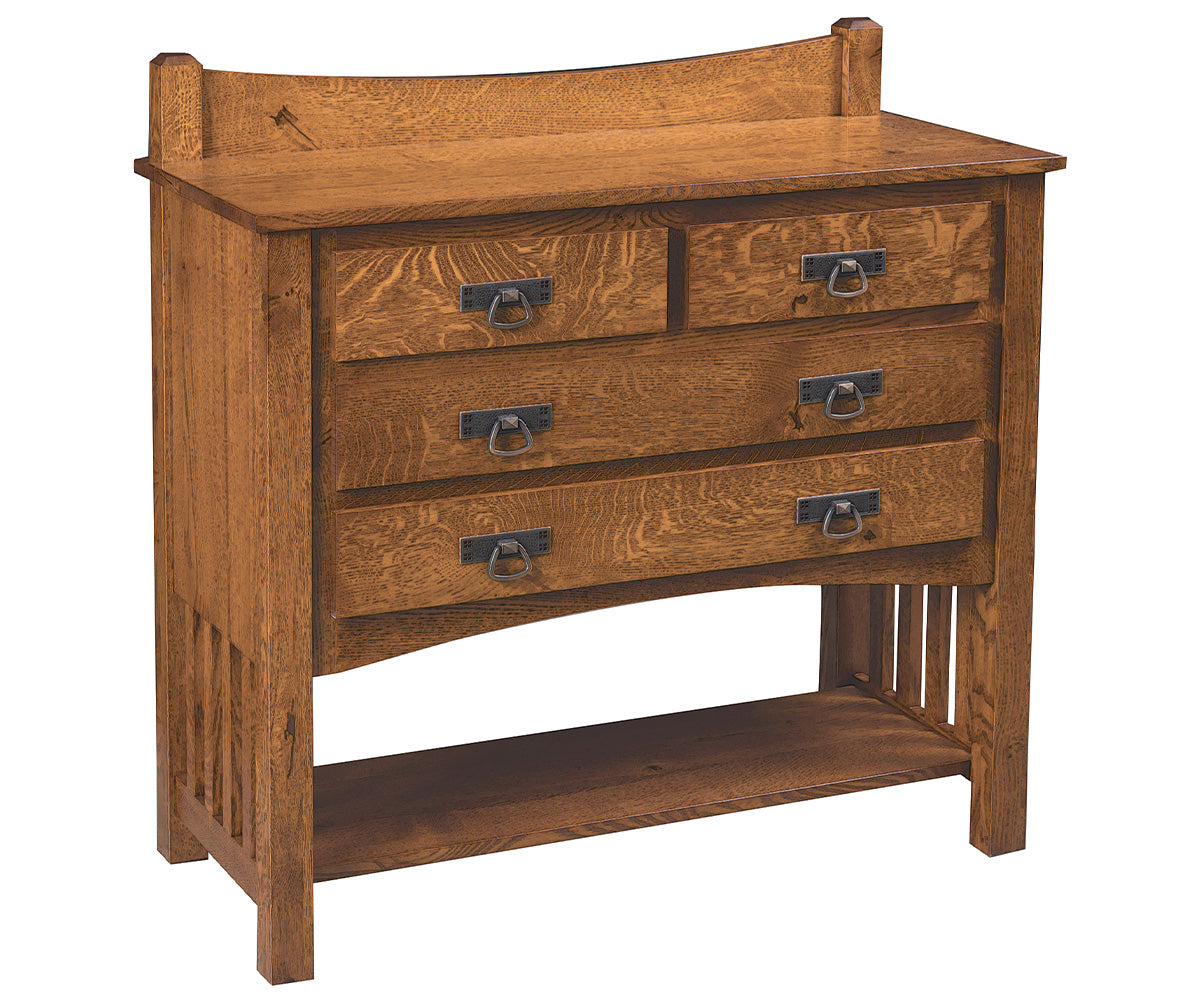 amish server in oak