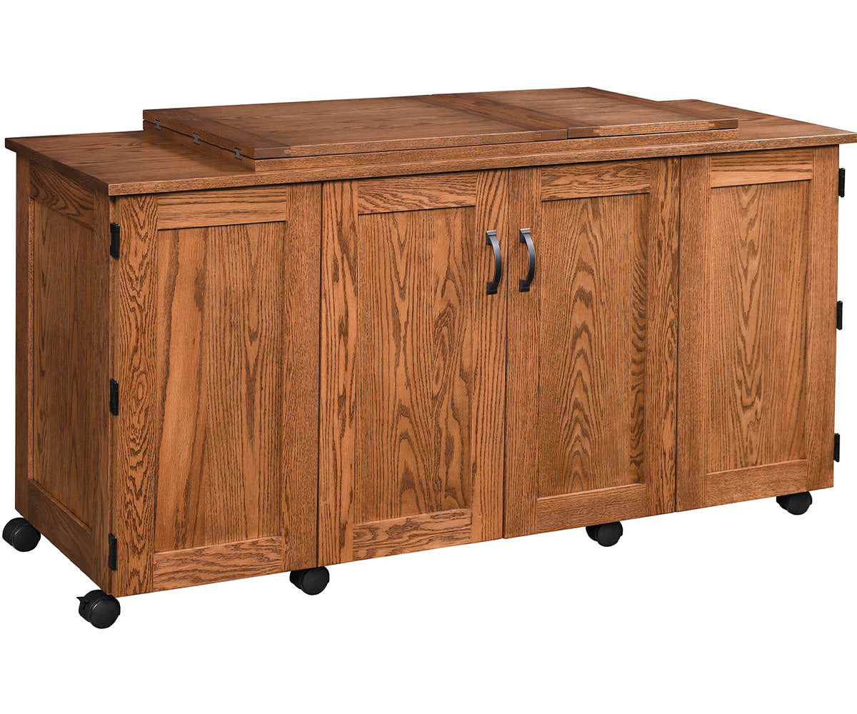 amish sewing-cabinet in oak