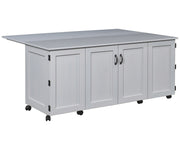 amish sewing cabinet shown in oak