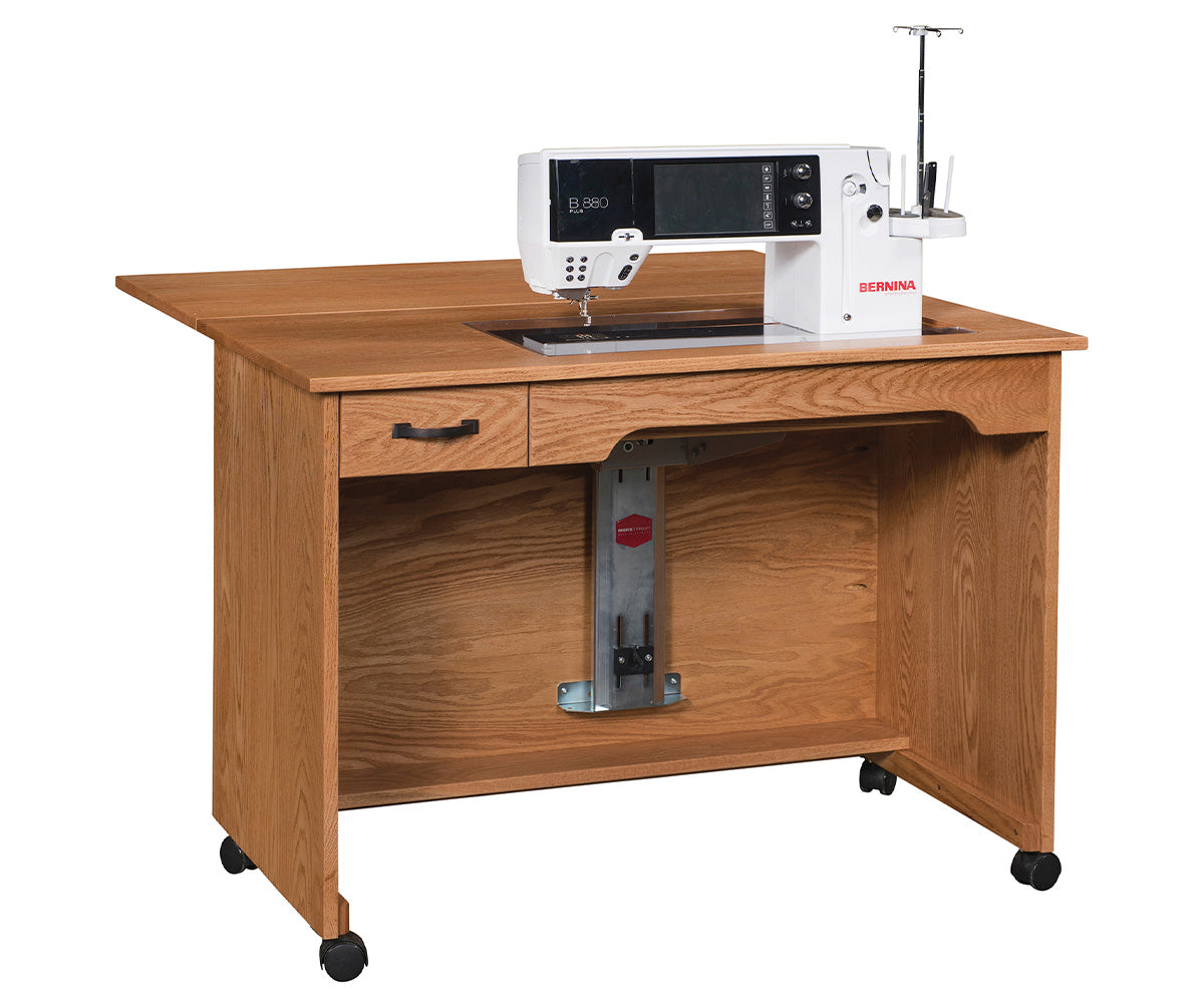amish sewing cabinet in oak