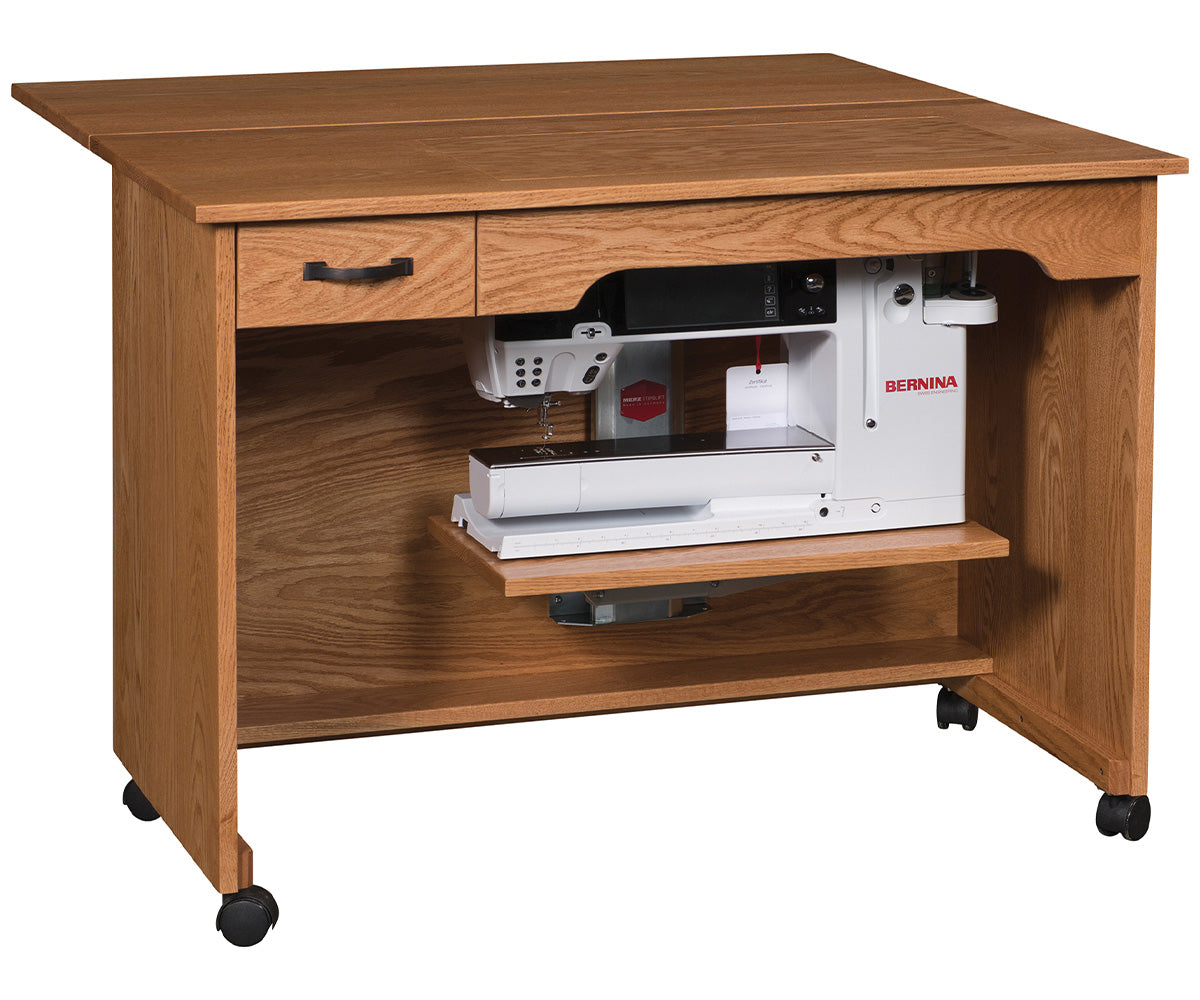 amish sewing cabinet in oak
