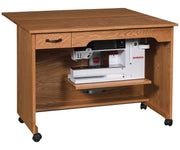 amish sewing cabinet shown in oak